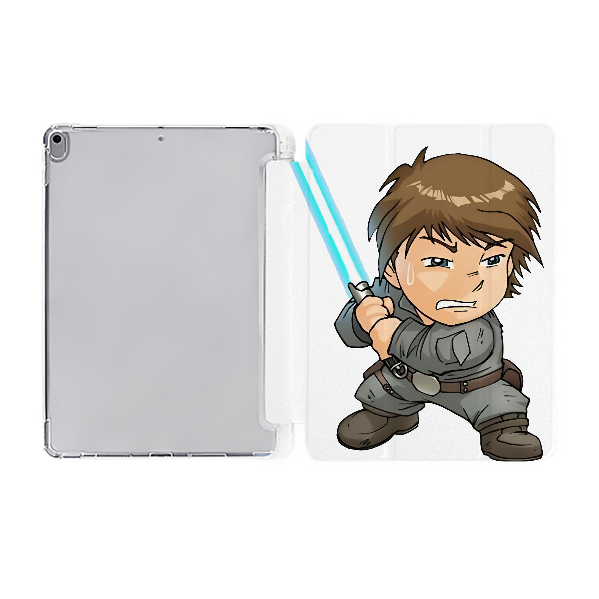 （画像用） スター・ウォーズ Star Wars IPad ケース ペン収納付き 三つ折りスタンド PUレザー×シリコン 対応機種9.5/10.5/10.9インチ